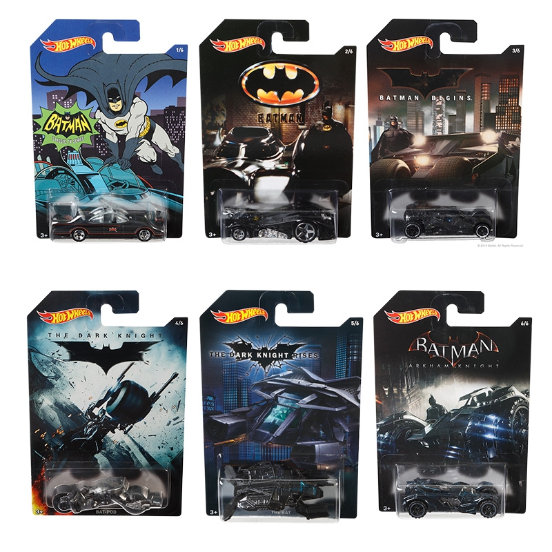 BATMAN BATMOBILE 164 HOT WHEELS RANDOM SET OF 4 DIECAST VEHICLES BY