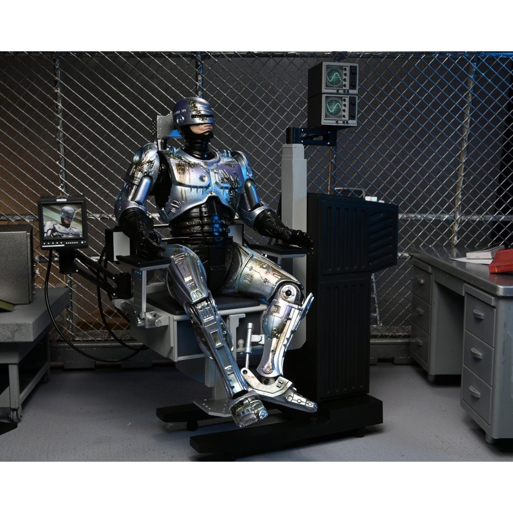 ホットトイズROBOCOP 12インチフィギュア メカニカルチェア付き Robocop Ultimate Battle Damaged RoboCop w/ Chair Action Figure
