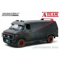  A-Team 1:18 1983 GMC Vandura Weathered w/ Bullet holes Diecast Model Greenlight - Official