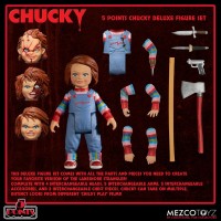 Chucky 5 Points Deluxe Figure Set Mezco - Official