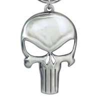 Punisher Skull Symbol Metal Pewter Keyring - OfficIal