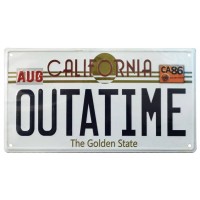 Back To The Future Outatime DeLorean License Plate Metal Sign FaNaTtic - Official