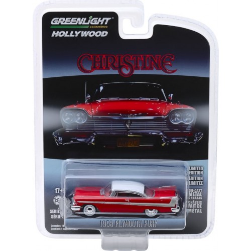 CHRISTINE 1:64 1958 PLYMOUTH FURY GREENLIGHT - OFFICIAL