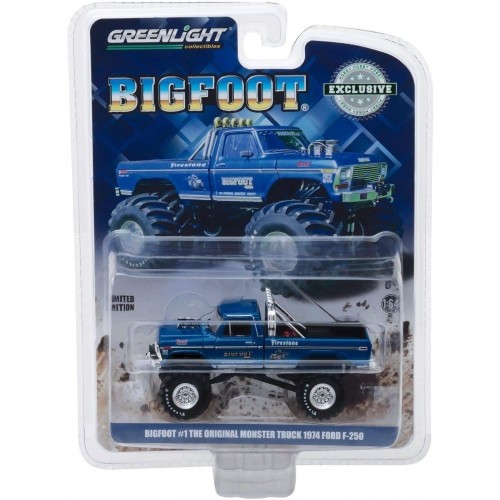 BIGFOOT #1 The Original Monster Truck 1:64 1974 Ford F-250 Greenlight - Official