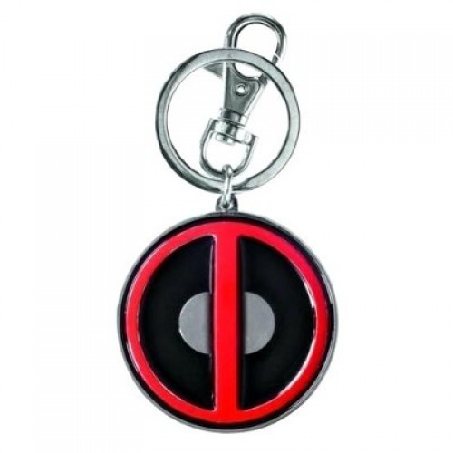 Deadpool Logo/Symbol Painted Metal Pewter Keyring - OfficIal