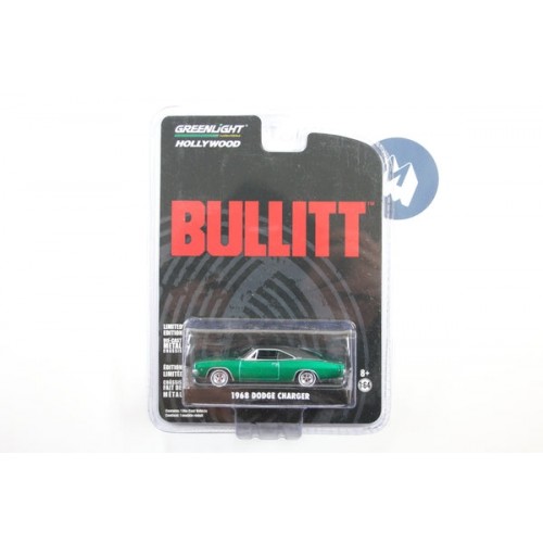 Bullitt 1:64 1968 Dodge Charger R/T Chase Green Machine Greenlight - Official