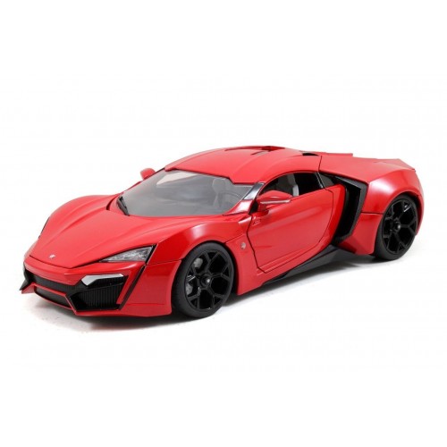 Fast & Furious 1:18 Lykan HyperSport w/ Light up function & Dom Figure Die-Cast Jada Toys - Official