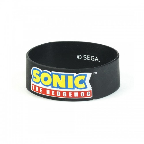 Sonic The Hedgehog Black Rubber Wristband - Official