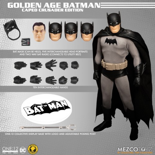 Batman One:12 Golden Age Batman Caped Crusader Edition Action Figure Mezco - Official
