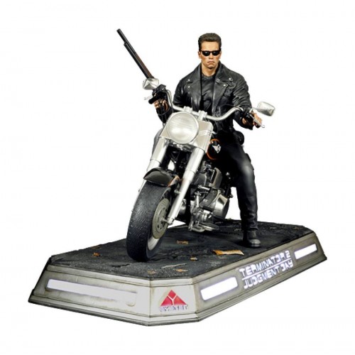 Terminator 2 Judgment Day 1/4 T-800 on Motorcycle Signature Edition Statue Darkside Collectibles - Official