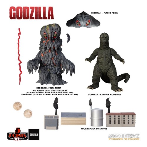 Godzilla vs Hedorah 5 Points XL Action Figures Deluxe Box Set Mezco - Official