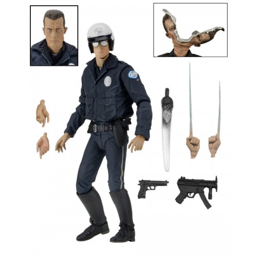 Terminator 2 Ultimate T-1000 (Motorcycle Cop) Action Figure Neca - Official