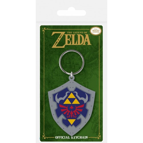 Legend of Zelda Hylian Shield Rubber Keychain - official