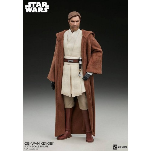 Star Wars The Clone Wars 1/6 Obi-Wan Kenobi Action Figure Sideshow Collectibles - Official